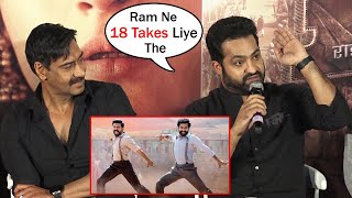 RRR | NTR Reacts On Ram Charan 18 Takes In Nacho Nacho Song In RRR And Make Fun Of Him At Trailer
