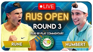 RUNE vs HUMBERT | Australian Open 2023 | LIVE Tennis Play-by-Play Stream