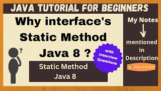 Static Method in Java 8 | Tutorial for Beginners