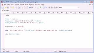 PHP Tutorial # 59 Modifying timestamps