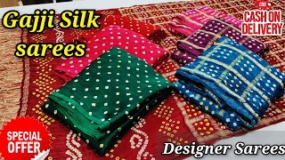 🔥2023 Special Trading Pure Gajji Silk Bandhani Ghatchola Saree #gajjisilk #trandingsaree #2023 #kcpc