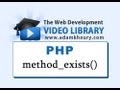 PHP Tutorial - method_exists() Class Object Oriented Programming OOP