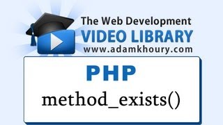 PHP Tutorial - method_exists() Class Object Oriented Programming OOP