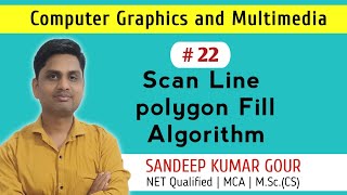 Scan line polygon fill algorithm | Polygon Area Fill Algorithm