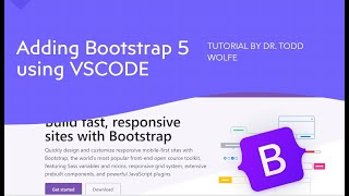 VSCode Tutorial: Adding Bootstrap 5 in through the content delivery network (CDN)