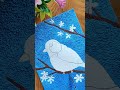 tissue paper art painting with tissue paper🌸🐦 shorts