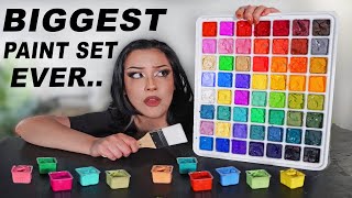 I Tested The World's LARGEST Jelly Gouache Paint Set..