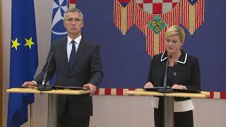 NATO Secretary General with the President of Croatia, 08 OCT 2018