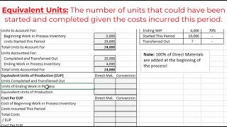 Process Costing - The Weighted Average Method