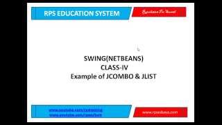How to Use JCombo and JList in NetBeans