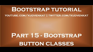 Bootstrap button classes