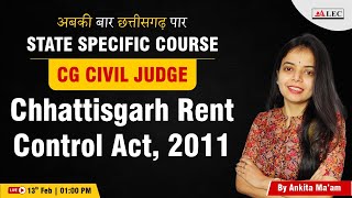 CG Rent Control Act | State Specific Course for Chhattisgarh Civil Judge