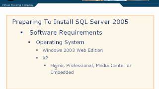 Preparing To Install SQL Server 2005 Lesson 2.2