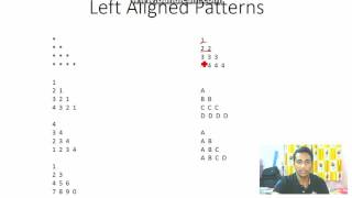 Patterns - 1: Left Aligned Triangles