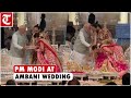 PM Modi arrives at Ambani wedding, gives blessings to newly-wed Anant-Radhika