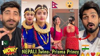 Pakistani Reaction on Nepali Twins Prisma Princy TikTok Hot Dance Video | Nepali Twins Sister Tiktok