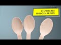 Presentation of disposable wooden spoons from the manufacturer 