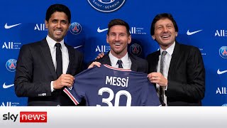 In full: Lionel Messi presented as PSG player at news conference