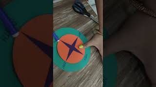 Try this paper 🧭 compass. #shorts #youtubeshorts #satisfying #diy #papercraft #craft