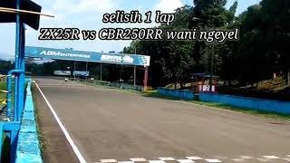 PANAS! Adu Ninja ZX25R VS CBR250RR di Sentul