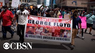 Watch live: George Floyd’s family, Trae the Truth join Houston march