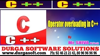 C language | Operator overloading in C++ by Shiva
