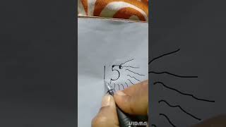 How To Draw Picture Using Number 15 || Simple Drawing || Drawing