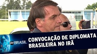 Bolsonaro evita comentar sobre convocação de diplomata brasileira no Irã | SBT Brasil (07/01/20)