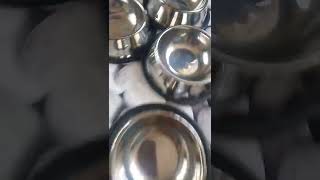 pet cat/dog stainless steel bowl non slip durable