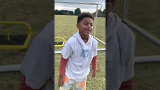 FOOTBALL SLED PUSH DOWN FIELD BY A 8 YEAR OLD BOY! NEVER GIVE UP! KEEP DRIVING! DRIVE! DRIVE!