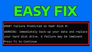 How To Fix Smart Failure Predicted on Hard Disk Error Message at Boot