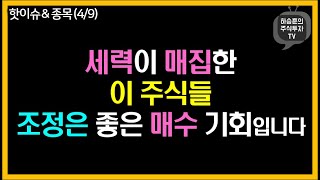 세력이 매집한 이 주식들 조정은 좋은 매수 기회입니다.