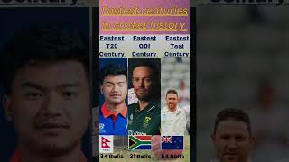 Fastest centuries in cricket history of ICC #shortvideo #cricket #factsinhindi