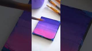 easy acrylic painting idea for beginners | mini canvas painting #shorts