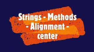 PYTHON - Strings - Methods - Alignment - center #PythonTips #viral