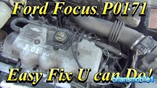 Ford Focus P0171 Easy Fix YOU can Do