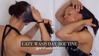 LAZY WASH DAY ROUTINE | Type 4 Natural Hair | AriannaLYF