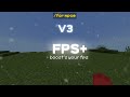 FPS+ V3 A Fps Boost Texture Pack For MCPE 1.19+ | Darkxx