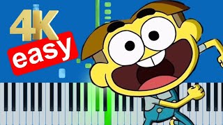 Big City Greens Theme Song (Slow Easy) Piano Beginner Tutorial