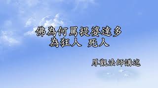 C195 厚觀法師說故事｜20080614 佛為何罵提婆達多為狂人、死人