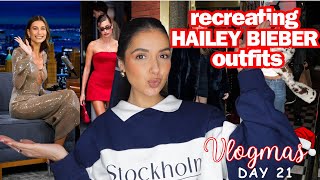 RECREATING HAILEY BIEBER OUTFITS | AFFORDABLE CELEBRITY STYLE INSPIRATION  | VLOGMAS DAY 21