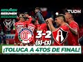 Resumen y Goles | Toluca 3 (5) - (3) 2 Atlas | Copa Mx - 8vos | TUDN