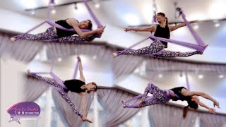 🕊️鴿式系列🕊️空中劈腿｜中進階組合｜空中瑜珈｜Aerial yoga｜Avril’s Studio