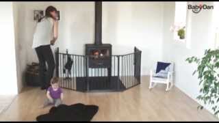 BabyDan Hearth Gate Fire Guard - How To Use | BabySecurity