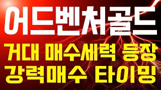 [어드벤처골드 코인]🔴거대 매수세력 등장, 강력매수 타이밍