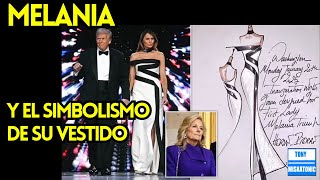 MELANIA Y EL SIMBOLISMO EN SU VESTIDO DE LA INAUGURACIÓN DE DONALD TRUMP. DISEÑO DE HERVÉ PIERRE.