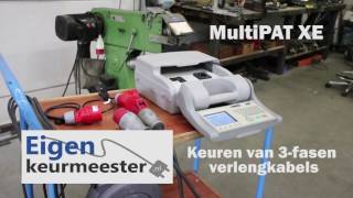 MultiPAT XE keuren 3 fasen verlengkabels