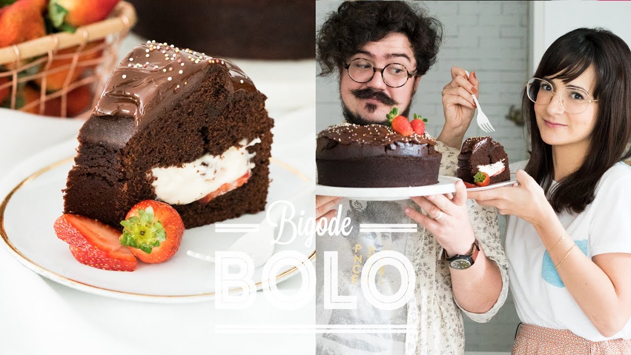 BOLO SENSAÇÃO • CHOCOLATE + MORANGO | BIGODE SOZINHO NA COZINHA | DANI NOCE