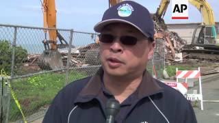 Buildings Demolished on Edge of Seaside Cliff