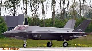 [4K] Netherlands AF F35's Morning Wave Takeoff at Leeuwarden